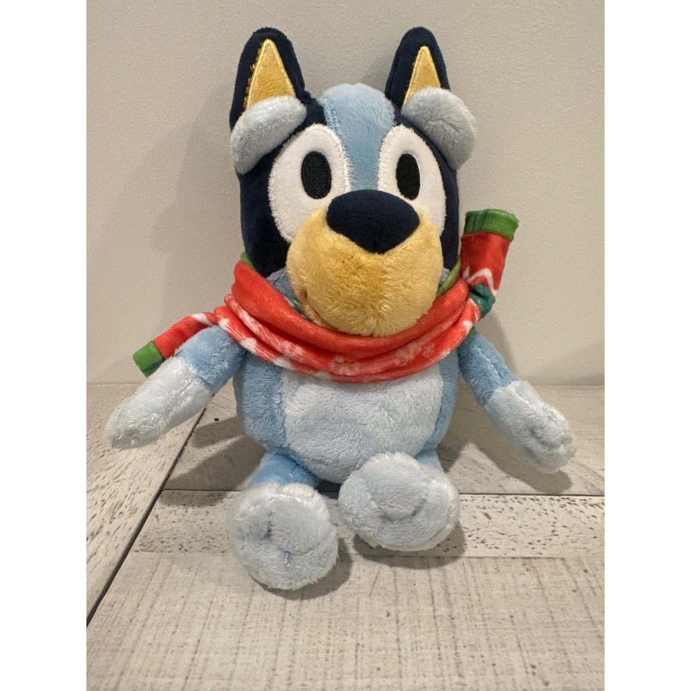 Bluey Christmas Plush Holiday Scarf Stuffed Animal Dan Dee 9 Inch Toy
